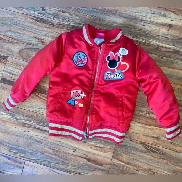 Toddler Red Disney Minnie,Mickey 3T jacket - Picture 3 of 6
